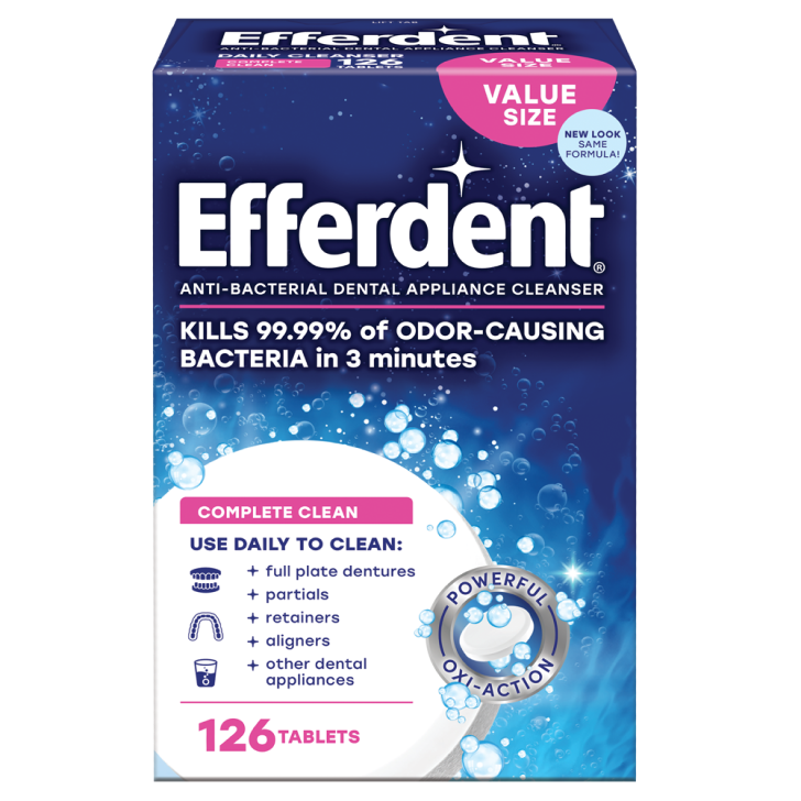 Efferdent Complete Clean  Anti-Bacterial Dental Appliance Cleanser Tablets