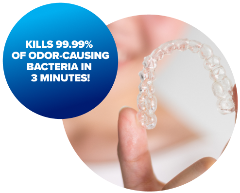 efferdent kills 99% of odor causing bacteria