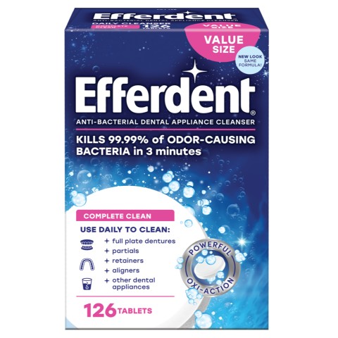 Efferdent® Complete Clean Anti-Bacterial Dental Appliance Cleanser Tablets